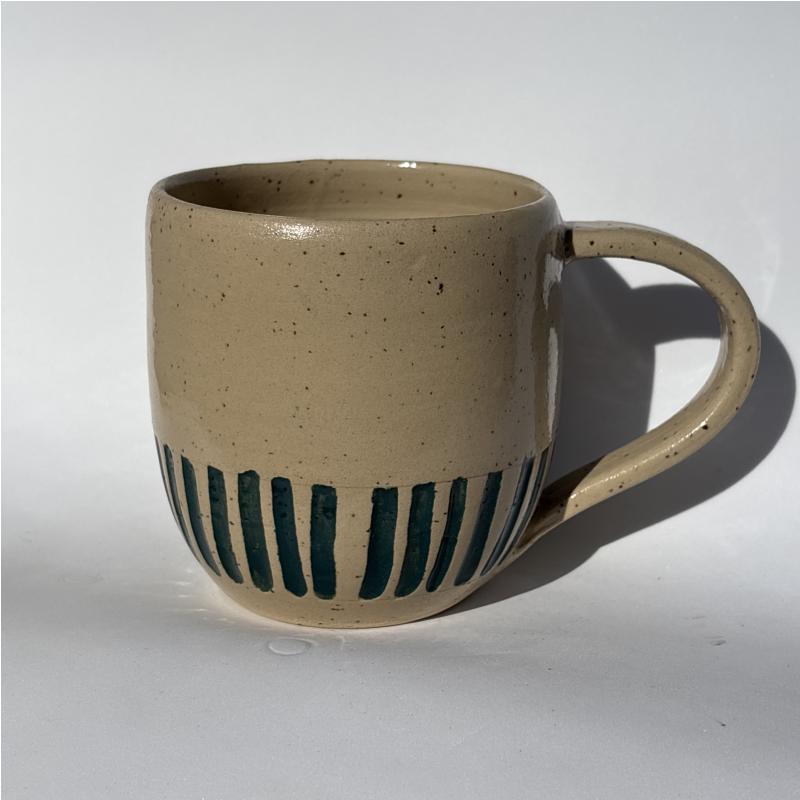 Teal Stripe Mug