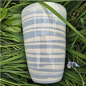 Blue White Striped Tumbler